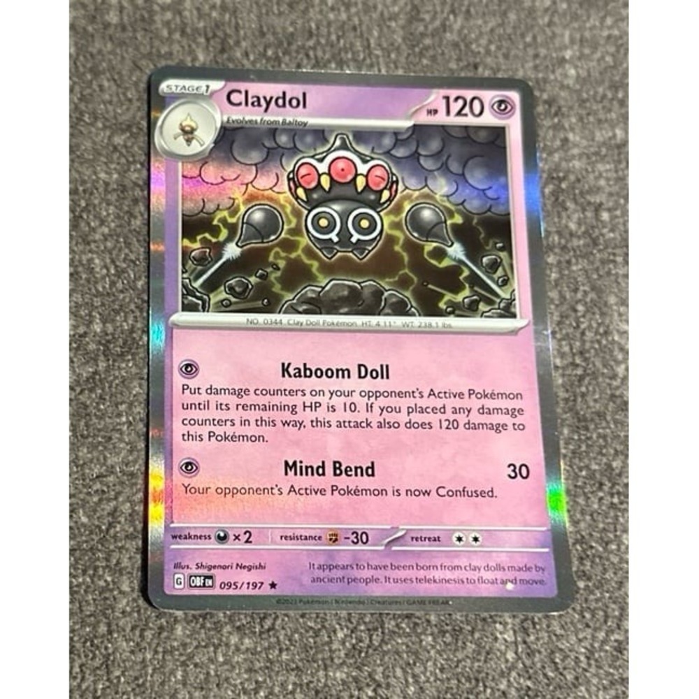 Claydol Holographic Pokemon Card‎